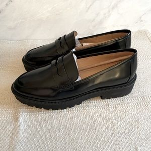 H&M chunky leather loafers brand new